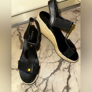Vionic women’s Calera Espadrille Wedge Sandal black 10 vacation spring summer